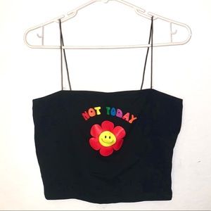 Cropped Square Line Graphic Top!